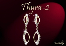 Thyra II - náušnice zlacené